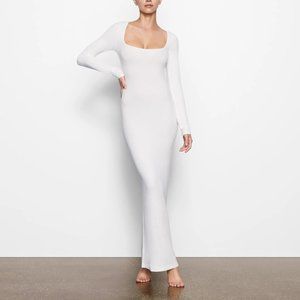 SKIMS soft lounge slip dress marble